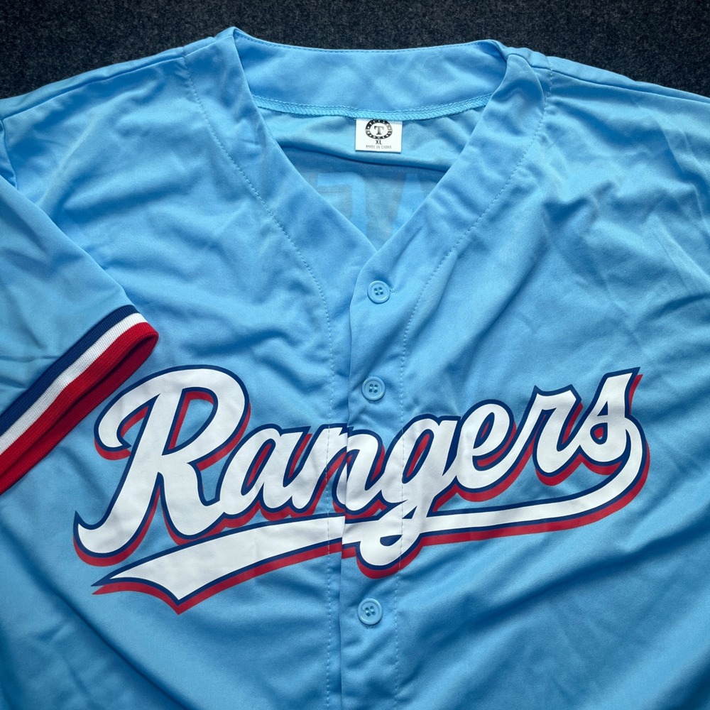Texas Rangers Baseball Jersey Men XL Blue Excellent Corey Seager 5 MLB SGA